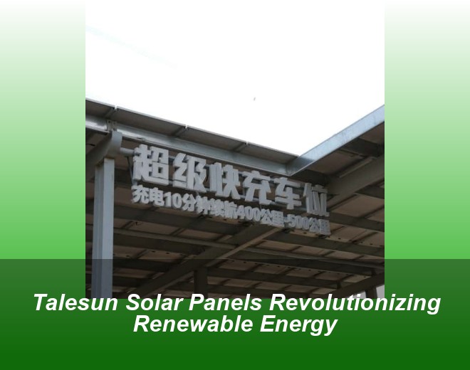 Talesun Solar Panels Revolutionizing Renewable Energy